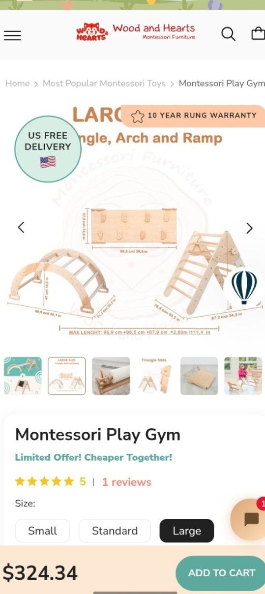 Montessori Wooden Climbing Set