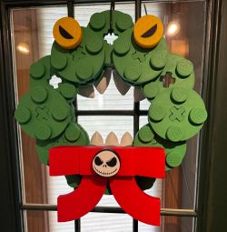 Nightmare before Christmas Halloween Lego wreath