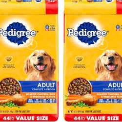 Grilled Steak Flavored Dog Food 44 lb Bags, 2 Packs.