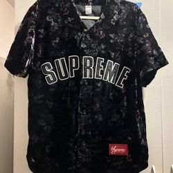 Supreme Floral Velour Baseball Set