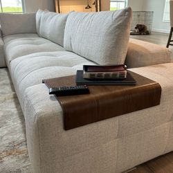 Sectional Modular COZY NEW Couch Off-White 3 Seater & Ottoman