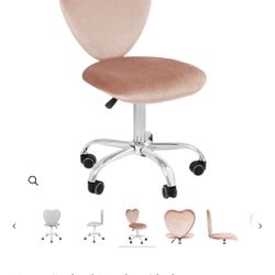 Desk Heart Chair Wrapped In velvet