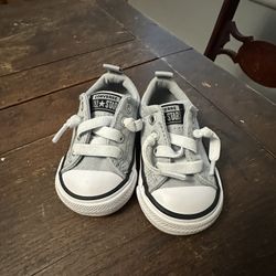 Toddler Size 3 Light Gray Converse