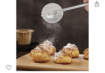 Flour Duster for Baking, Spring Handle One-Handed Operation, Stainless Stee Powdered Sugar Shaker Duster, Pick Up and Dust Flour Sifte 