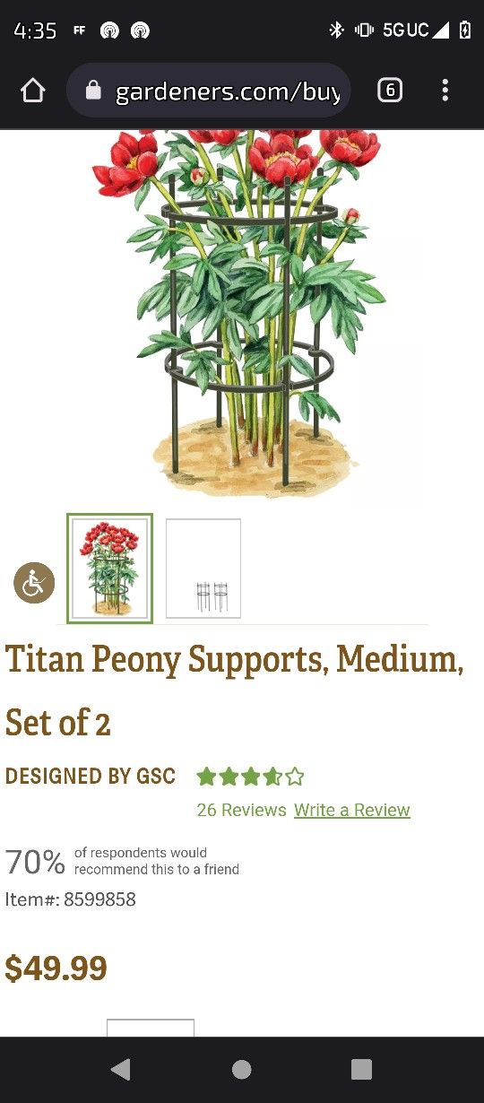 Brand New Titan Peony Medium And Large Sets