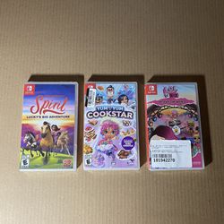3 Brand New And Sealed Nintendo Switch Video Games For Girls 