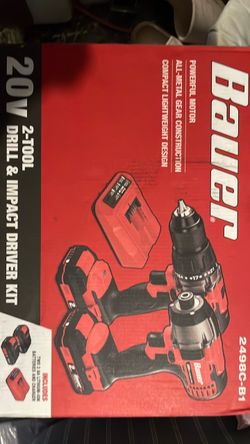 Drill Bauer 20 volt lithium ion