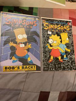 Simpsons Comics #2 Bob's Back Flip back Patty & Selma's #1 1994 Bongo Comic Book & Simpsons #3