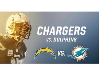 Chargers at dolphins TICKETS ( section 101 row 6 seats 18-19)