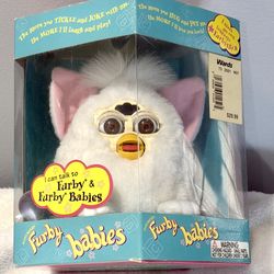 Furby Babies- White with Brown Eyes-1999 Vintage-New in sealed Box. Model 70-940.