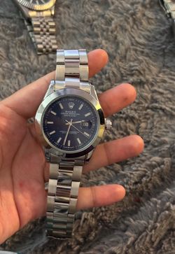 Luxury Blue Dial Date Watch – Stainless Steel – Houston/Richmond TX