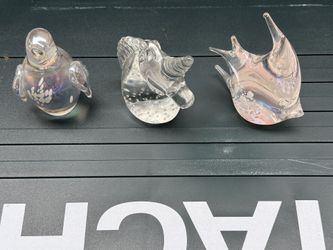 Clear Crystal Paperweight Animals