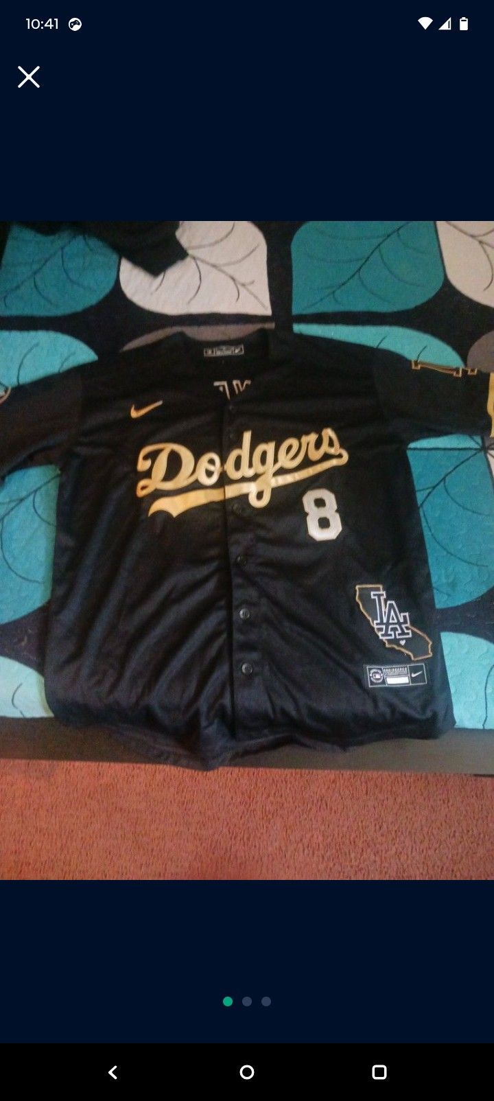Black And Gold Kobe Bryant Dodgers Jersey