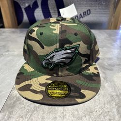 NWT New Century Philadelphia Eagles Camouflage SnapBack Hat. Cap. Lid 