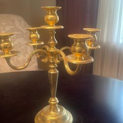 3 Brass Candelabras