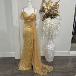 Long Sequence Evening Dress