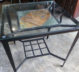 End table, glass top
