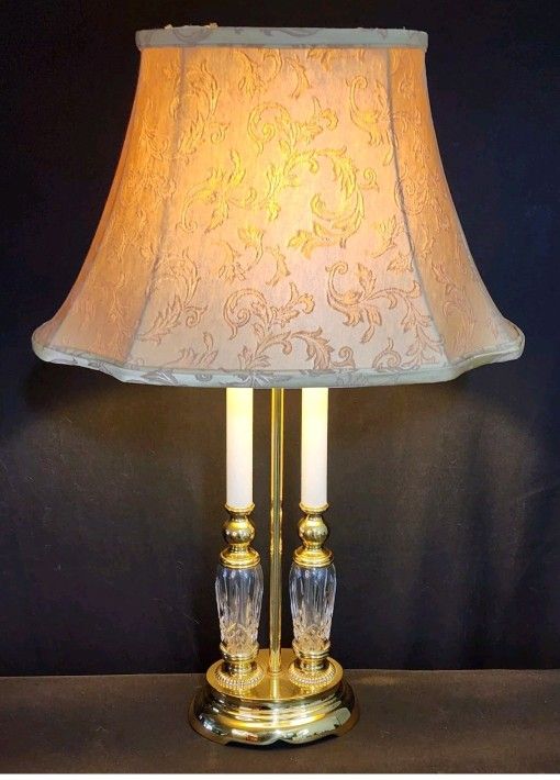Waterford Bouillotte-style Killarney (Kinsale) Pattern Fine Crystal Table Lamp