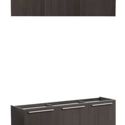 Fresca Vista 60-in Gray Oak Floating Bathroom Vanity Base Cabinet without Top❗️ New❗️