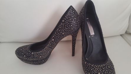 Size 8 BCBG rhinestone heels.