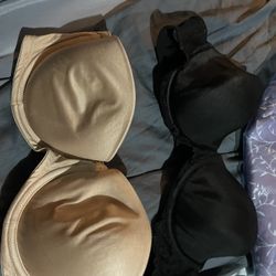 Two Strapless Victoria Secret Bras  Size 34 D