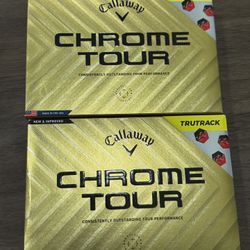 NEW GOLF BALLS Callaway Chrome Tour TruTrack YELLOW 1 or 2 dozen
