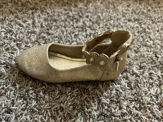 Little Girls Gold Shoes