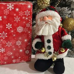 Vintage 2003 Glowing , Christmas Plushies Santa Gently . New Whit Box