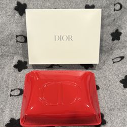 Dior red pouch bag