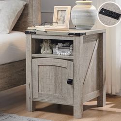 Nightstand With Charging Station 