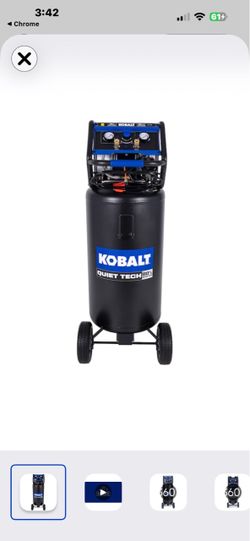New!! Kobalt Quiet Tech 26-Gallons Portable 150 Psi Vertical Quiet Air Compressor