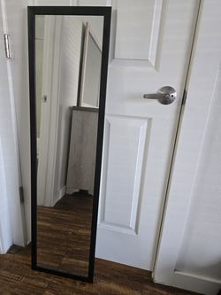 Black Full-Length Floor/Wall Mirror