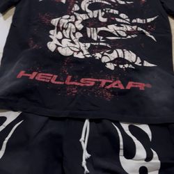 hellstar shirt and short