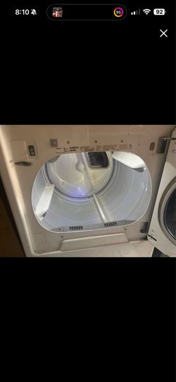 Whirlpool touch screen  smart dryer