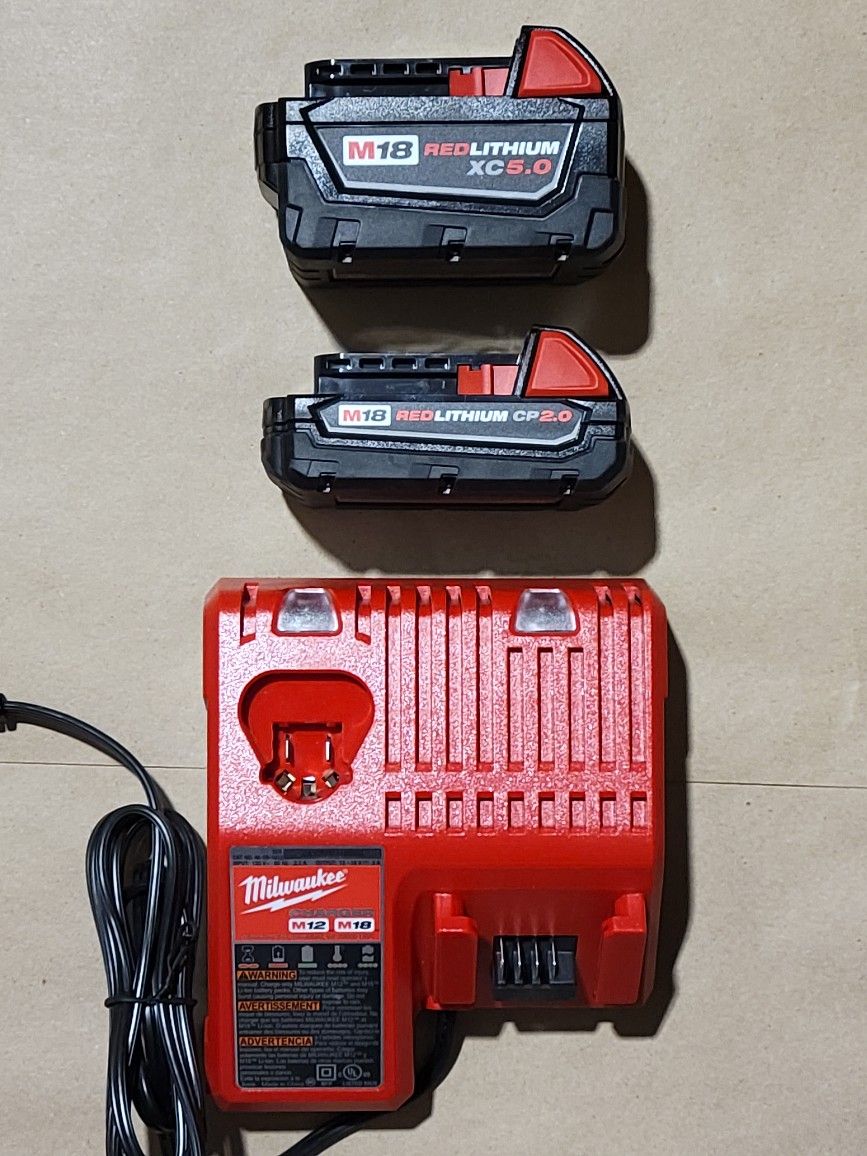 Milwaukee 5.0 & 2 0 Battery Kit