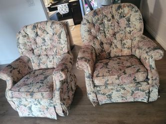 2 lazy boy swivel rocking chairs