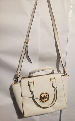 Michael Kors White Leather Satchel Handbag