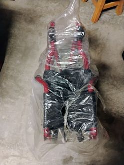 Red Medline Lightweight Steel Transport Wheelchair