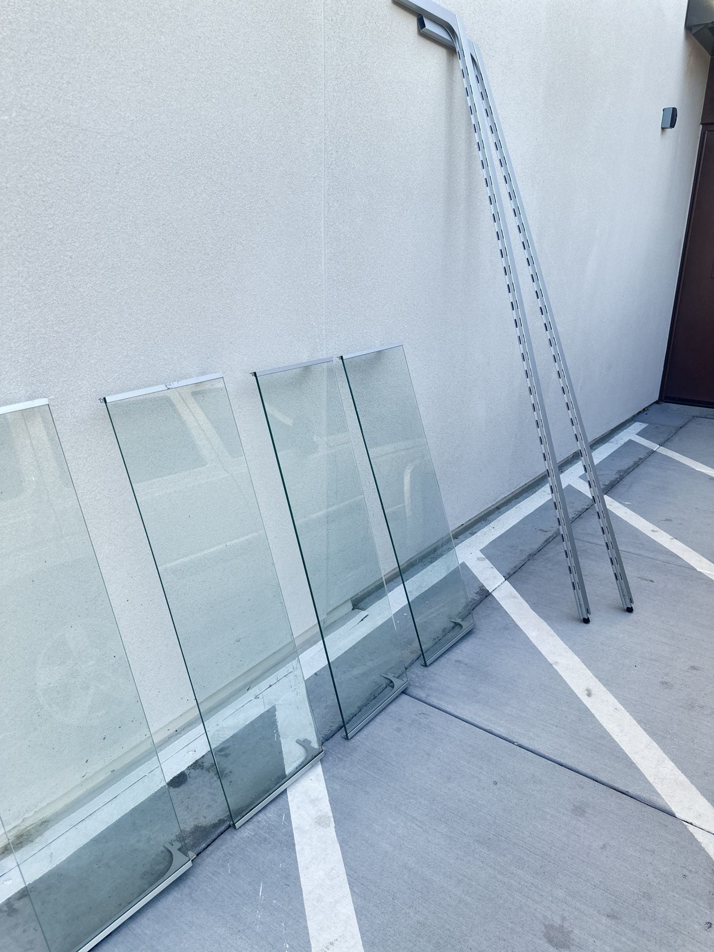 IKEA ANGA FRAMSTA THICK  GLASS SHELVES  SHELVING AND  HARDWARE 
