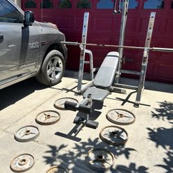 Squad Rack Has Pulling From Up And Down Olympic Set