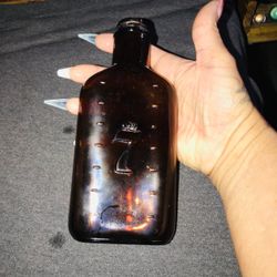 Old Amber Glass  2 Bottles