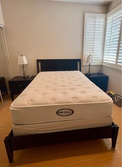 Full Size Bed Frame - Black Wood