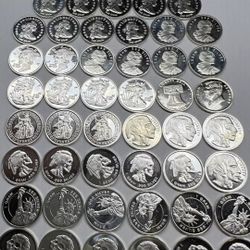 10pcs. Random 10g [1g Each] .999 Fine Silver Bars Or Rounds