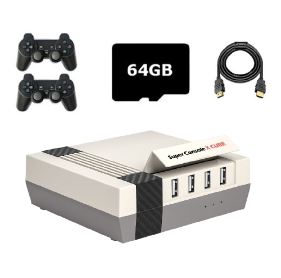 Super Console X Cube Wireless Retro TV Video Game Console Built-in 50+ Emulators 64G 33000+ Games(US Plug)
