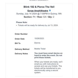 Blink 182 Tickets