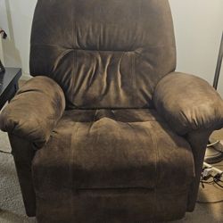 Brown Fabric Recliner 