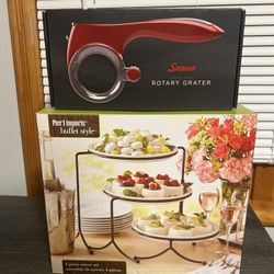 Party Serving Set – Tiered Tray + Kitchen Tool Bundle (Brand New)