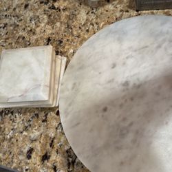 Marble Board And 4 Coasters 