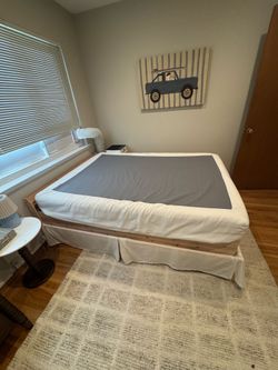 Full bed frame and mattress