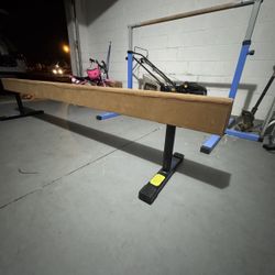 Gymnastics Balance Beam, Bar And 4x6 Mat